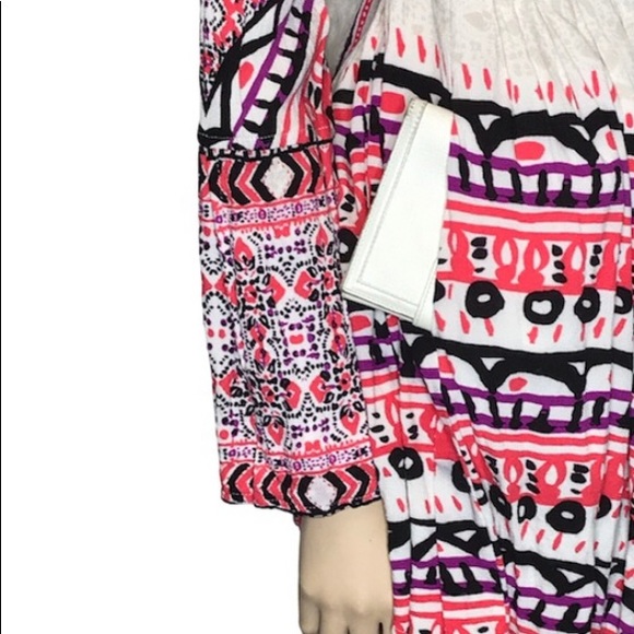 Free People Sz 4 Tegan Boarder Printed Mini Dress - Picture 12 of 13